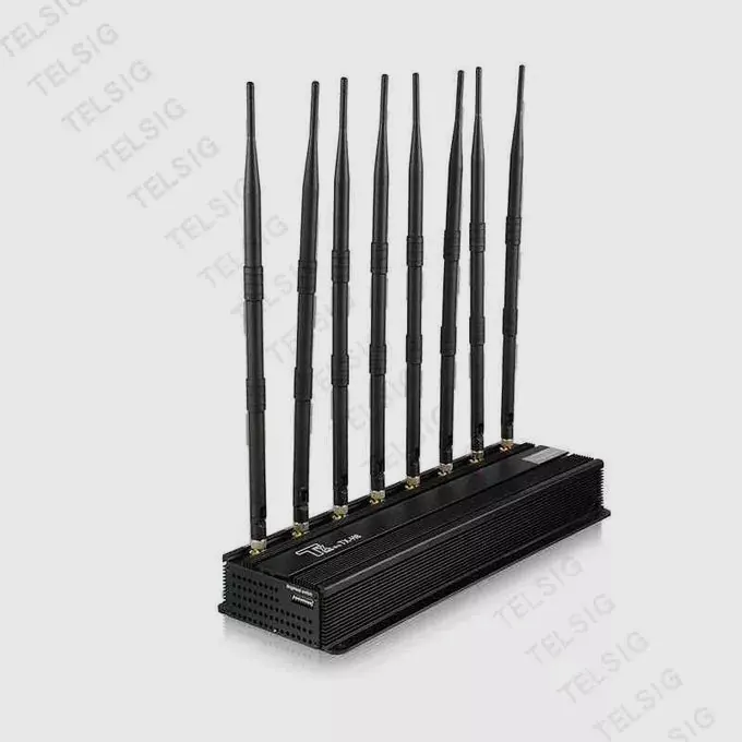 Signaalstoorzender met 8 antennes voor desktoptelefoons