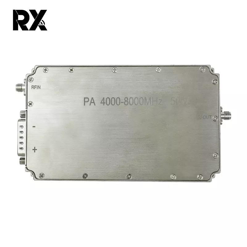 Ultrabreedband C-band 4-8 GHz 50W eindversterker RF-systeem